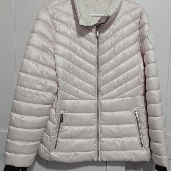 Calvin Klein Blush Pink Puffer Jacket - Picture 1 of 2